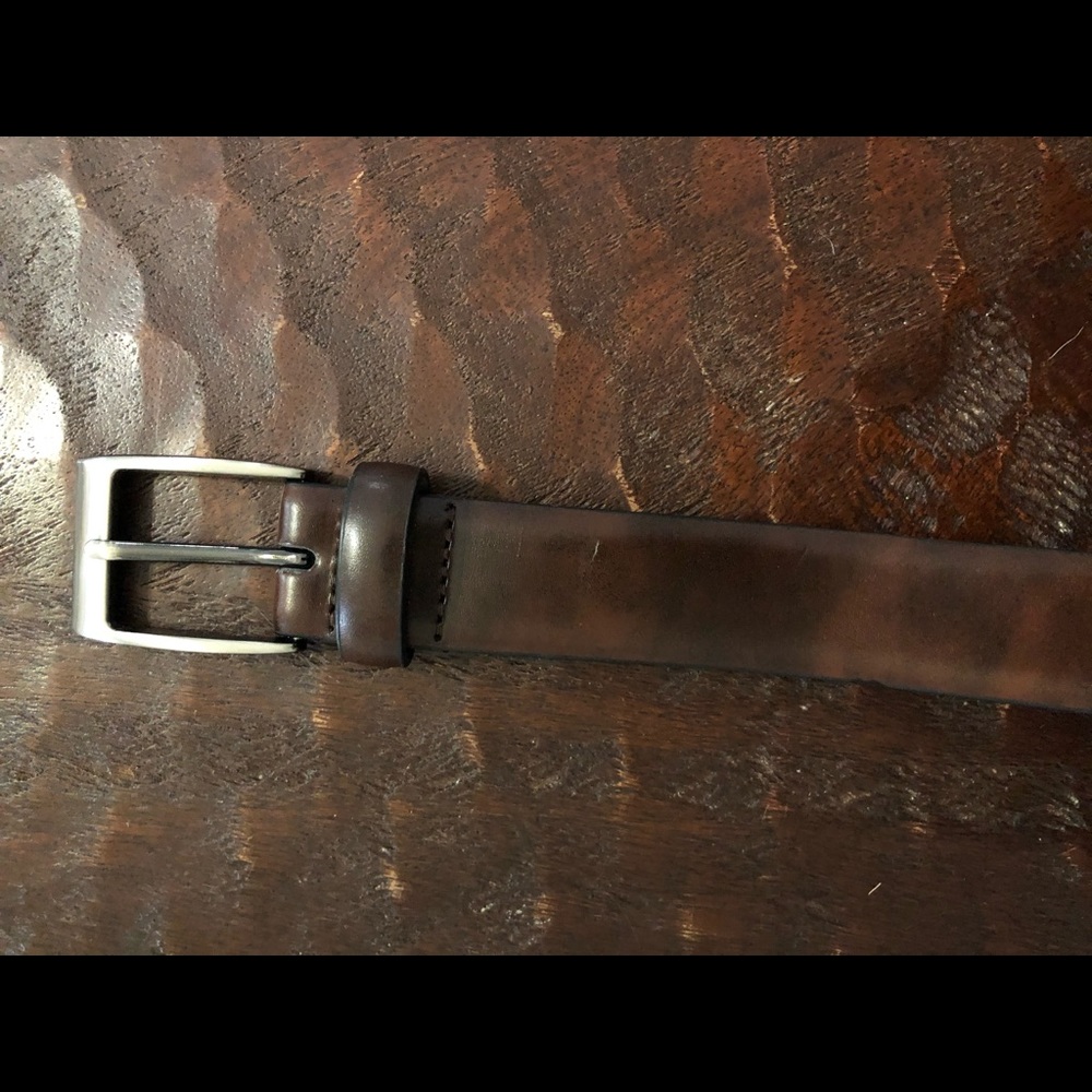NWOT Men’s brown belt with silver buckle